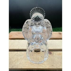 Mikasa Lead Crystal Choral Angel Votive Candle Holder Figure-Austria